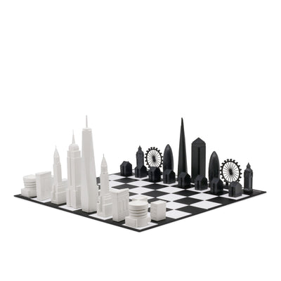 New York vs London unique luxury chess set of famous buildings