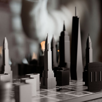 Chess ♟ anyone by the city skyline with @hermes Monde d'Hermès Kiosk!  #lemondedhermes