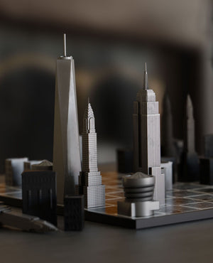 Sky - Stainless Steel London Vs Dubai Edition Chess Board – Maison SIA