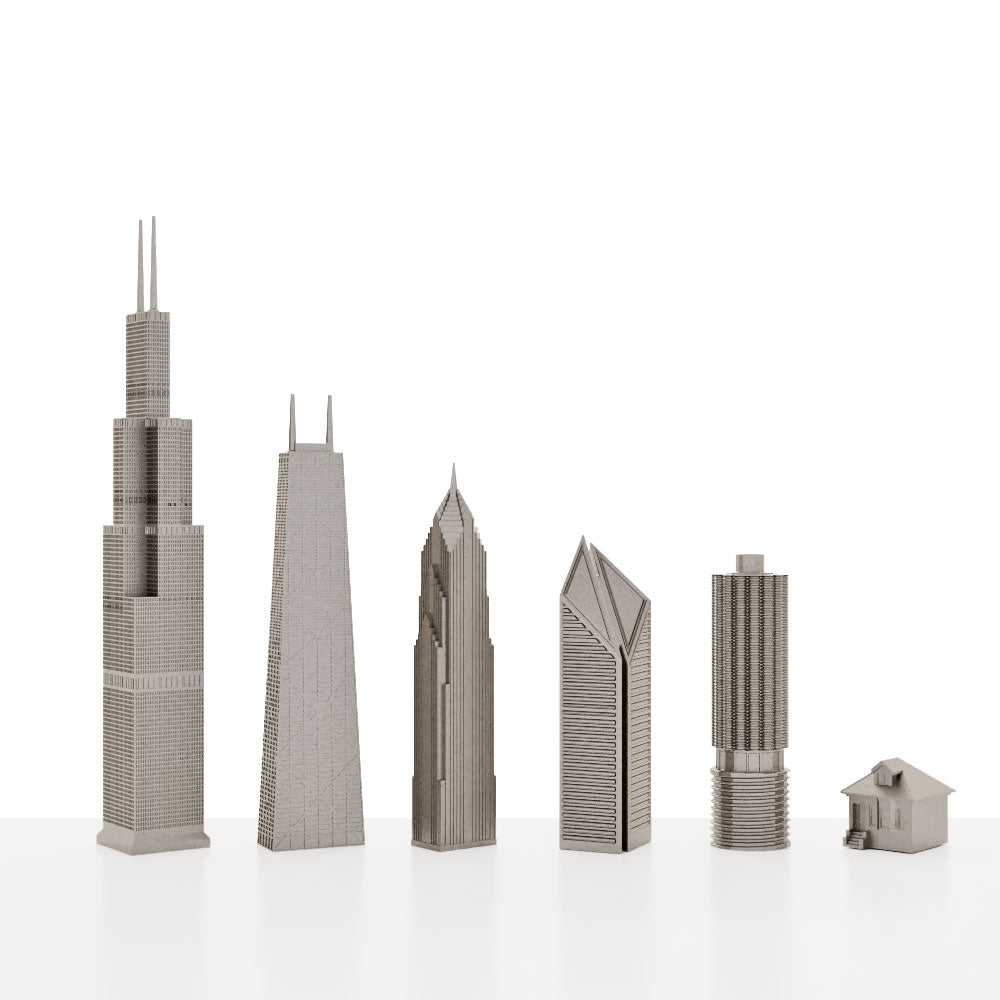 Skyline Chess, Replacement Pawn, London, Steel Metal, Side View