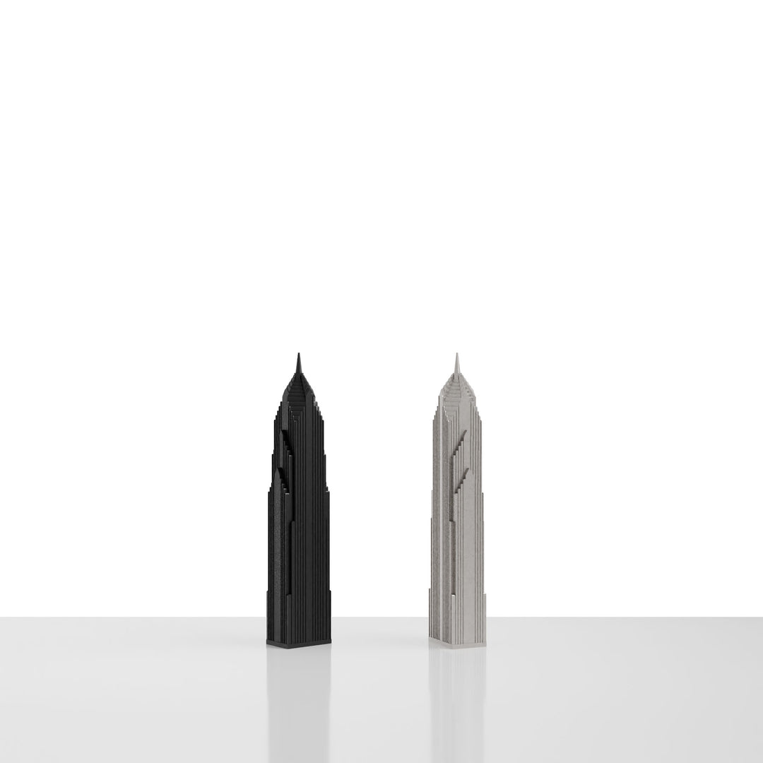 Skyline Chess, Replacement Piece King, Singapore, Steel Metal, Side View