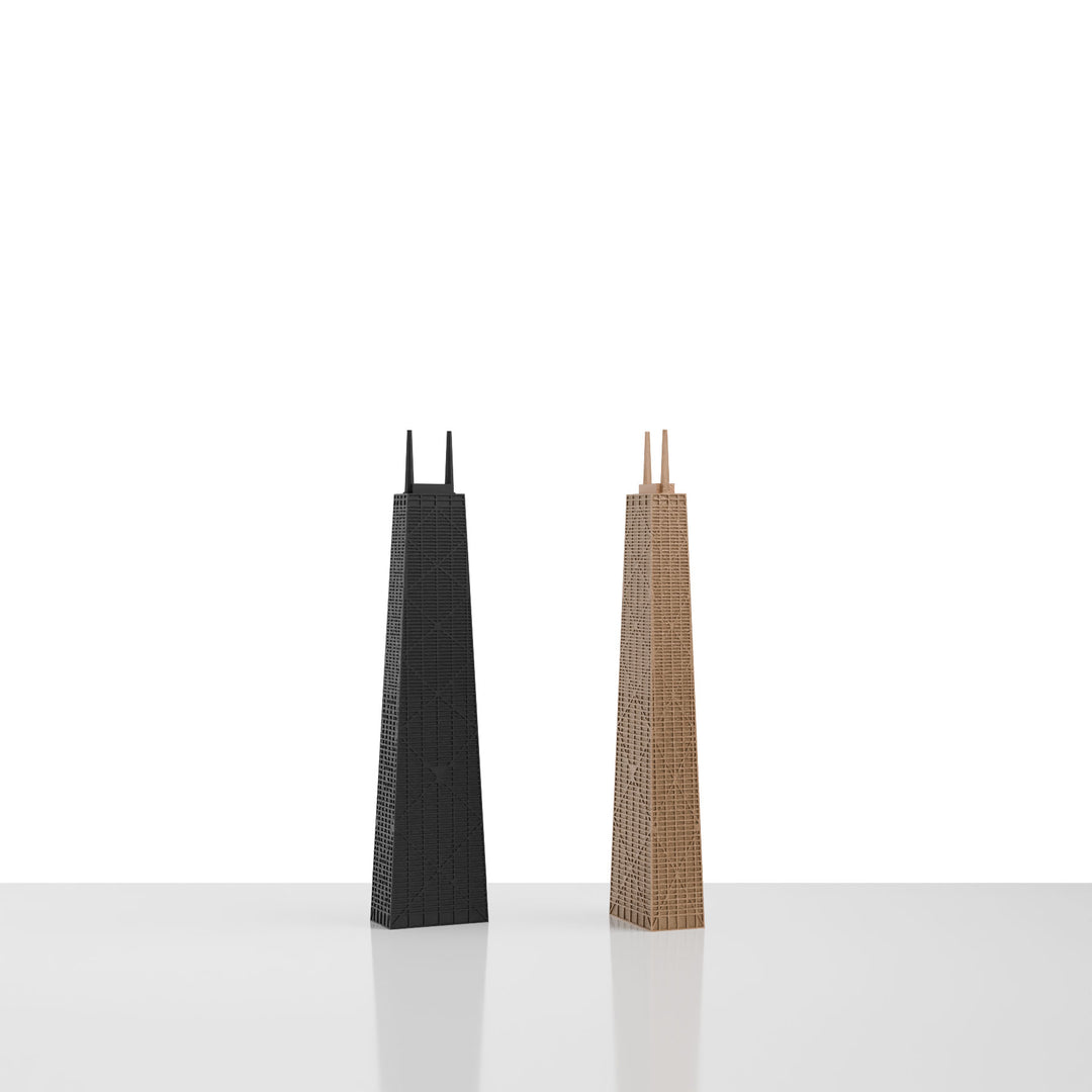 Skyline Chess, Replacement Queen, Chicago, Bronze, Side View