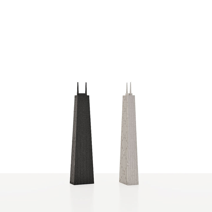 Skyline Chess, Replacement Piece Knight, New York, Steel Metal, Side View