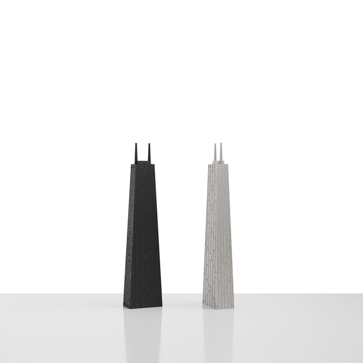 Skyline Chess, Replacement Queen Piece, Chicago, Steel Metal, Detail View