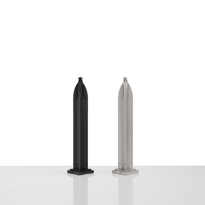 Skyline Chess, Replacement Pieces, Bishop, Dubai, Steel Metal, Detail View