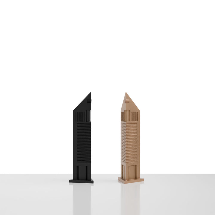 Skyline Chess, Replacement Pieces, Dubai, Bronze, Side View