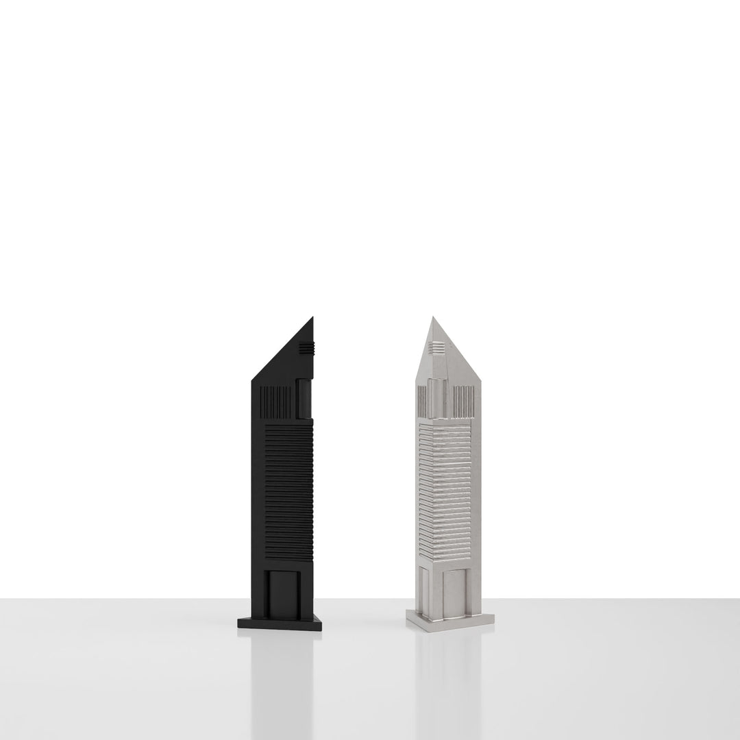 Skyline Chess, Replacement Pieces Queen, Dubai, Steel Metal, Side View