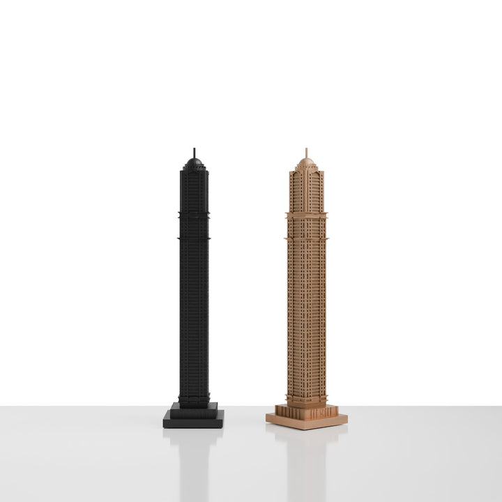 Skyline Chess, Replacement Piece: Queen, Dubai, Bronze, Side View