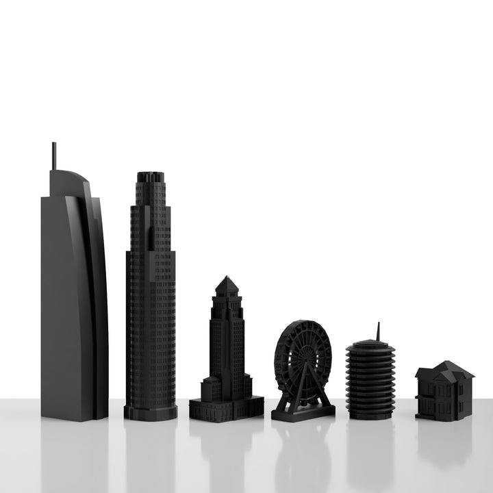 Skyline Chess, Pawn, Tokyo, Acrylic, Side View