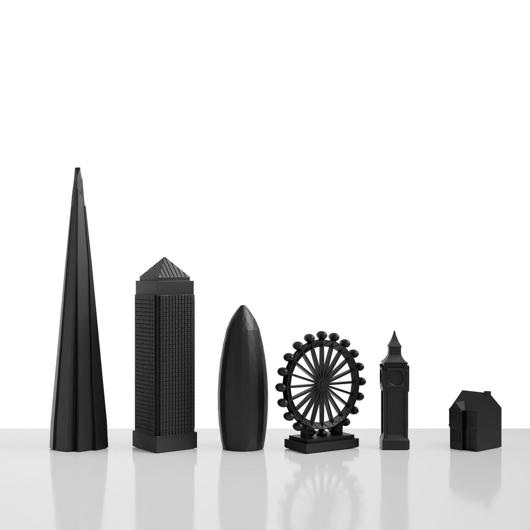 Skyline Chess, Replacement Pieces, London, Acrylic, Side View