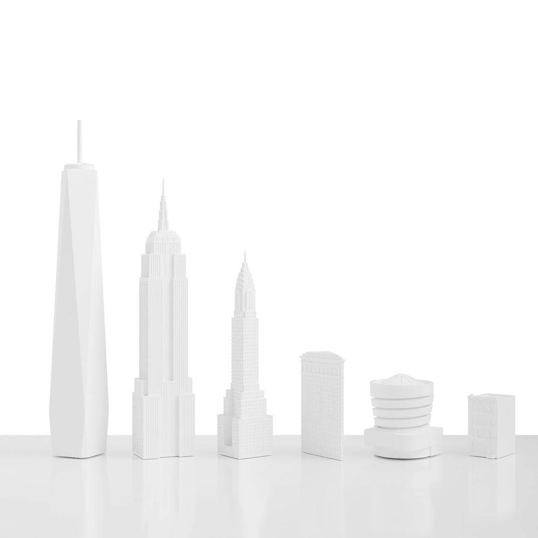 Skyline Chess, Replacement Pieces, New York, Acrylic, Side View