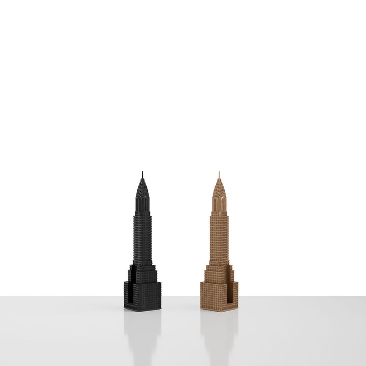 Skyline Chess, Replacement Pieces, New York, Bronze, Side View
