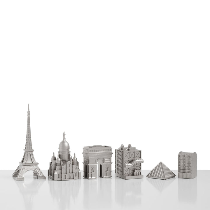 Skyline Chess, Replacement Pieces Rook, Doha, Steel Metal, Side View