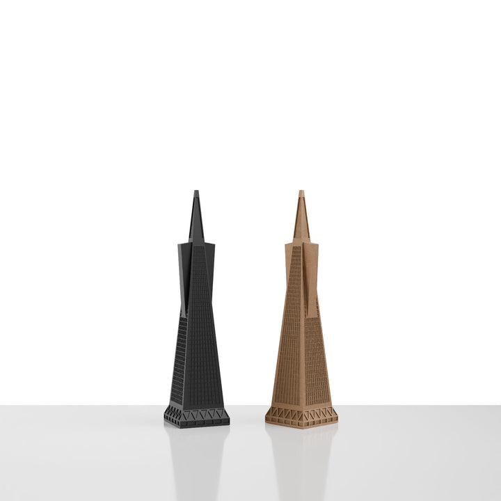 Skyline Chess, Replacement Queen, San Francisco, Bronze, Side View
