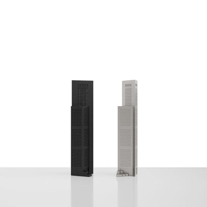 Skyline Chess, Replacement Pieces King, Tokyo, Steel Metal, Side View