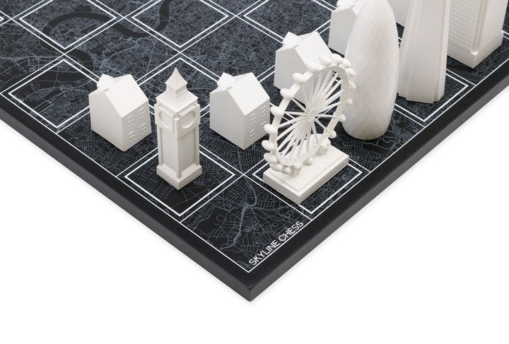 Skyline Chess Playing Board, New York, Acrylic, Corner View, Map Board