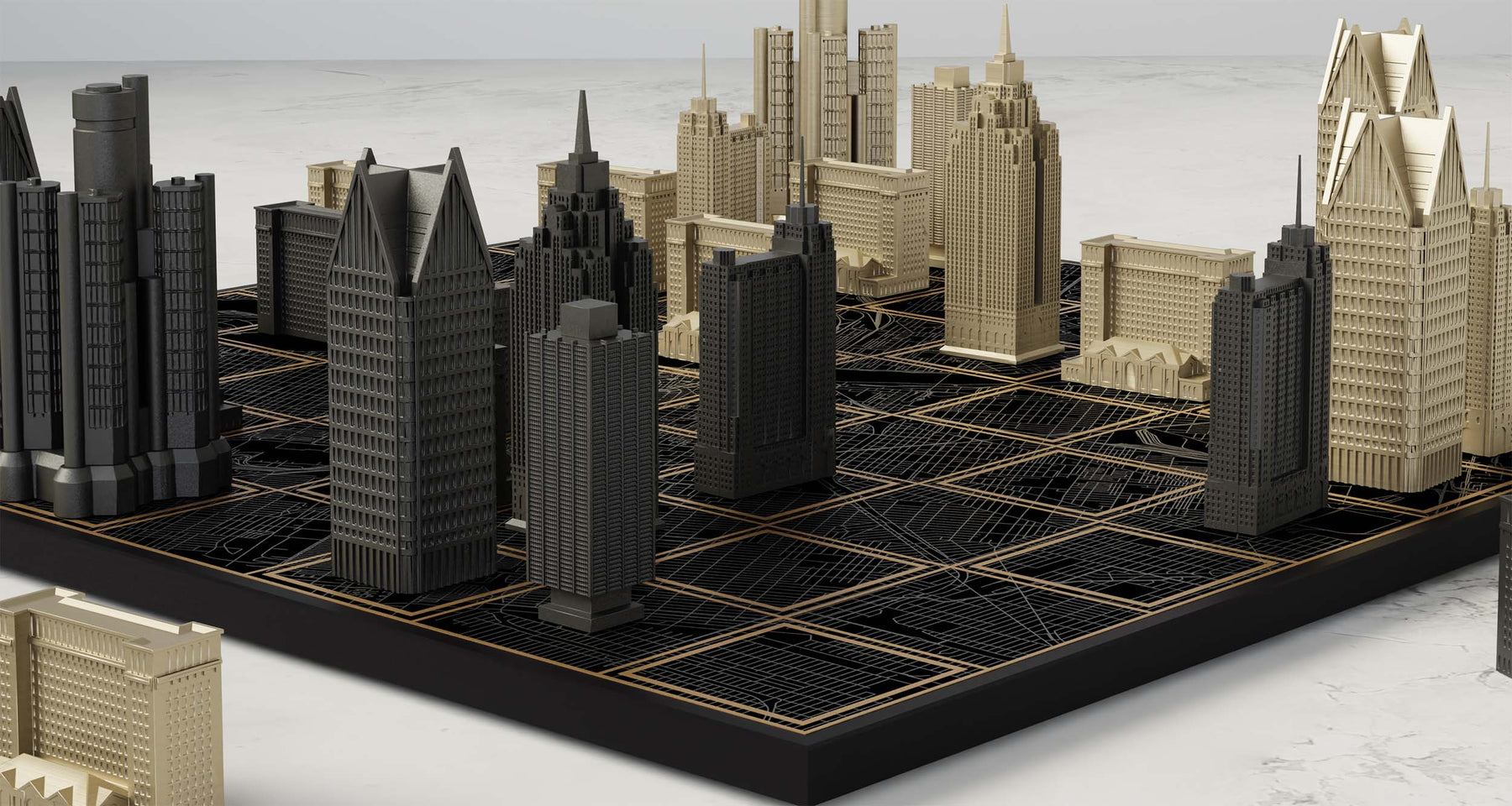 Bespoke corporate chess set in bronze for VIP client gifting
