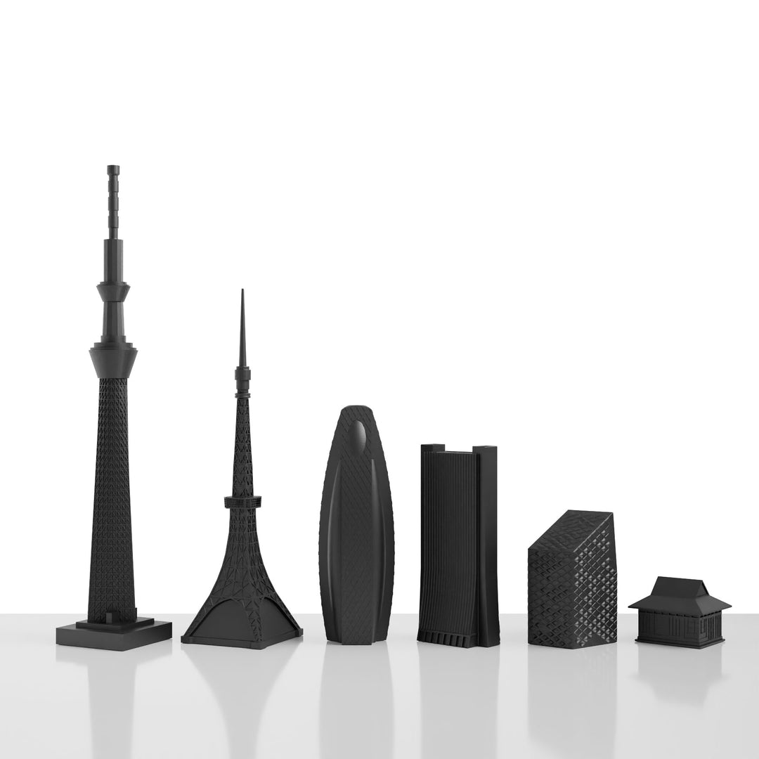 Skyline Chess, Replacement Pieces, Dubai, Acrylic, Pawn, Black