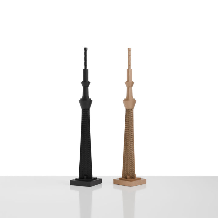 Skyline Chess, Replacement King, Tokyo, Bronze, Side View