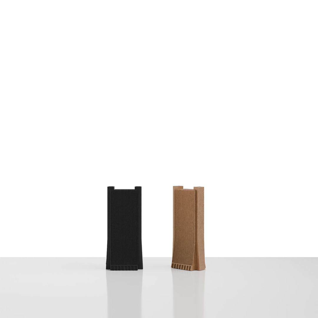 Skyline Chess, Replacement Knight, Tokyo, Bronze, Side View