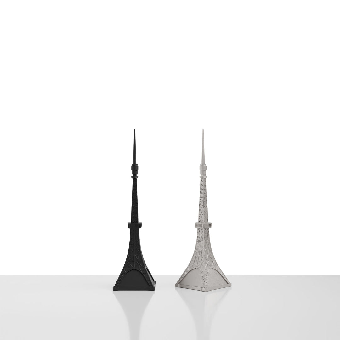 Skyline Chess, Replacement Pieces, Paris, Steel Metal, Macro View