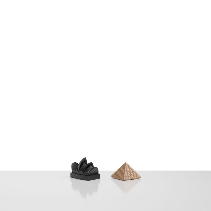 Skyline Chess, Replacement Pieces Pawn, World Icons, Bronze, Side View