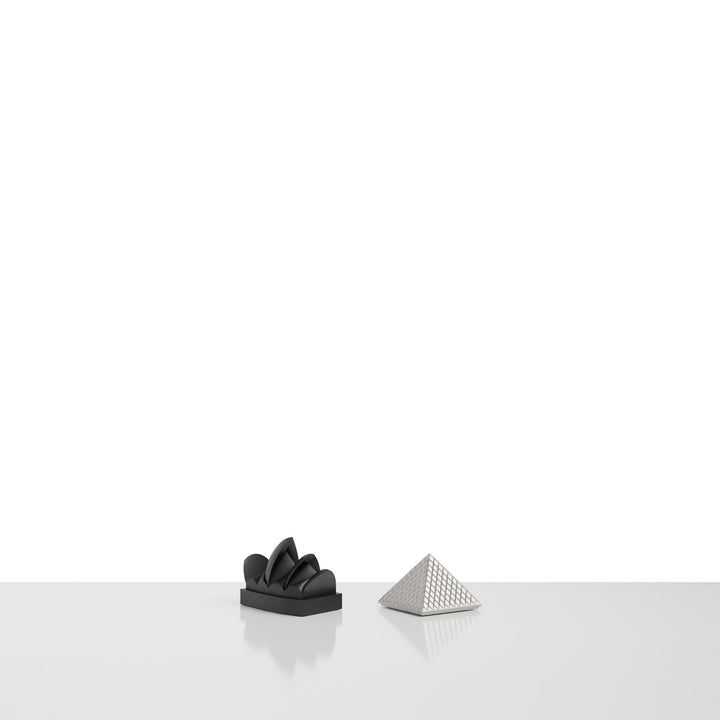 Skyline Chess, Replacement Pieces Pawn, World Icons, Steel Metal, Detail View