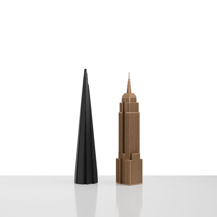 Skyline Chess, Replacement Pieces Queen, World Icons, Bronze, Side View