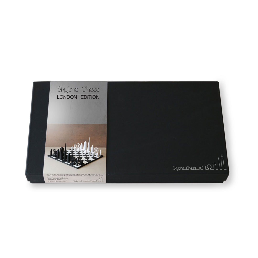 Skyline Chess Set, London, Acrylic, Side View, Card Board