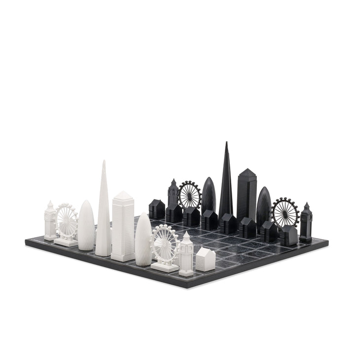 Skyline Chess Set, London, Acrylic, Corner View, City Map Board