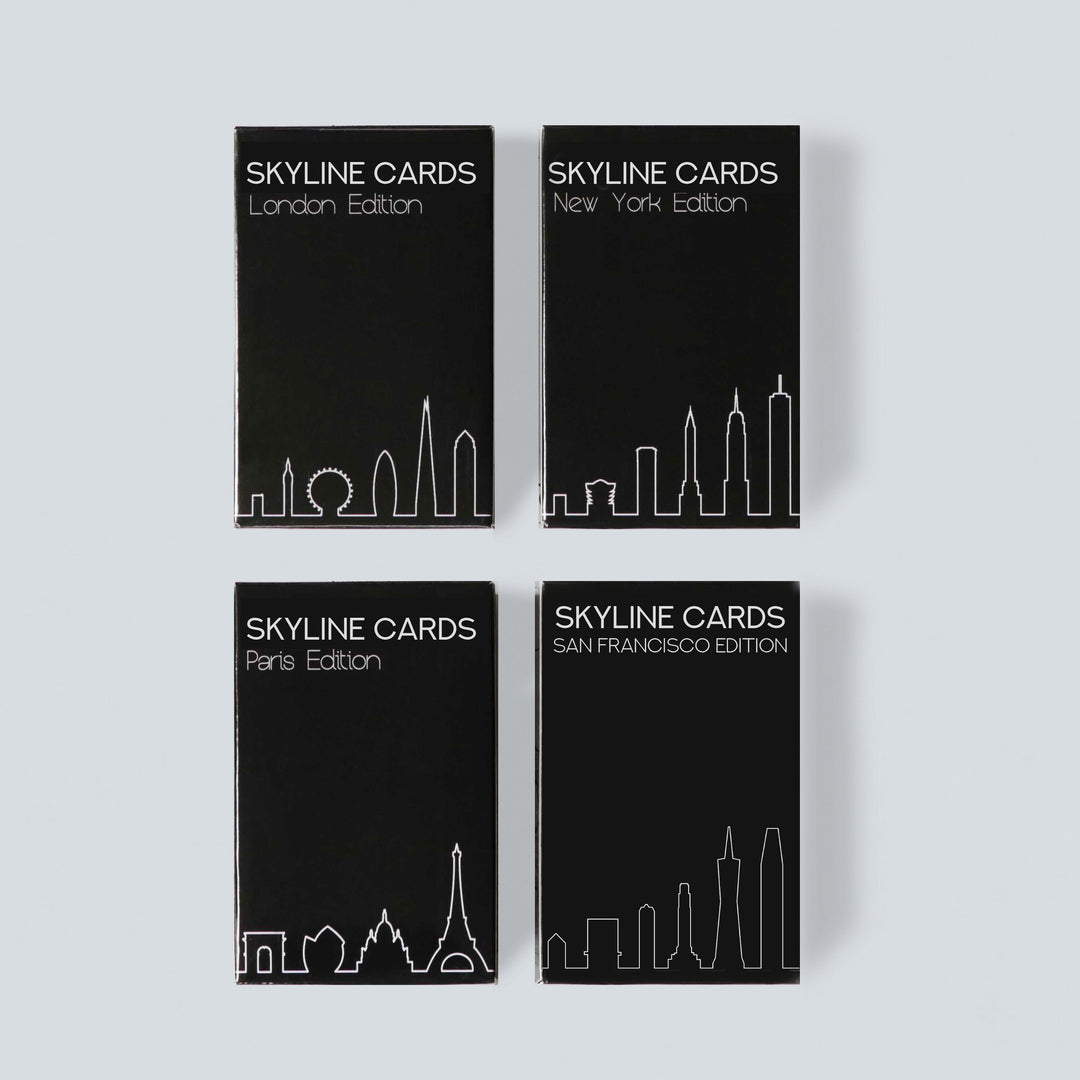 Skyline Chess Playing Cards, Multi-City, Card Stock, Front View
