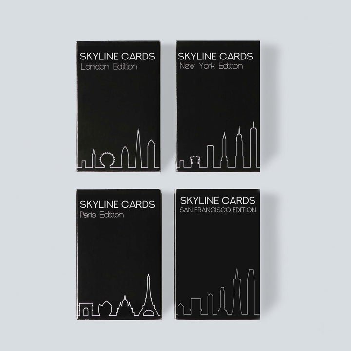 Skyline Chess Playing Cards, Multi-City, Card Stock, Front View