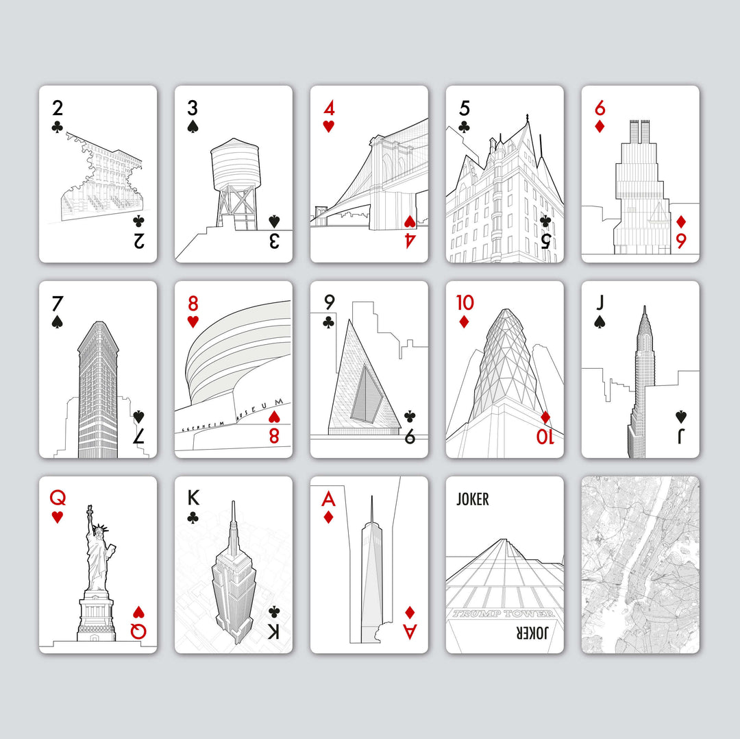 Skyline Chess Playing Cards, New York, Side View