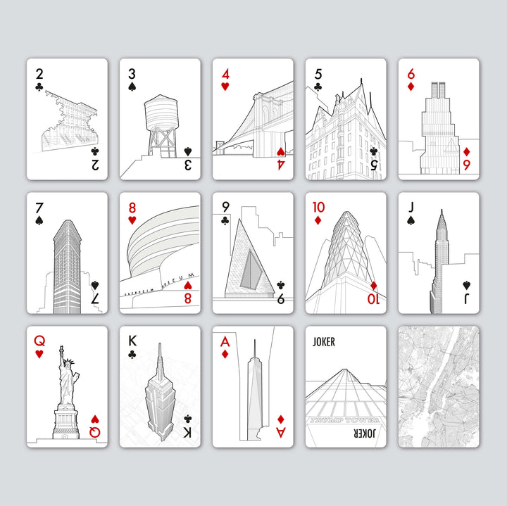 Skyline Chess Playing Cards, New York, Side View