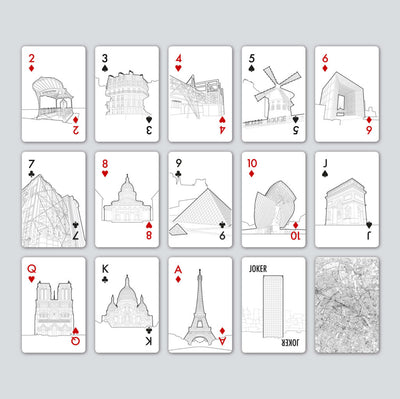 Playing Cards with famous buildings unusual gifts