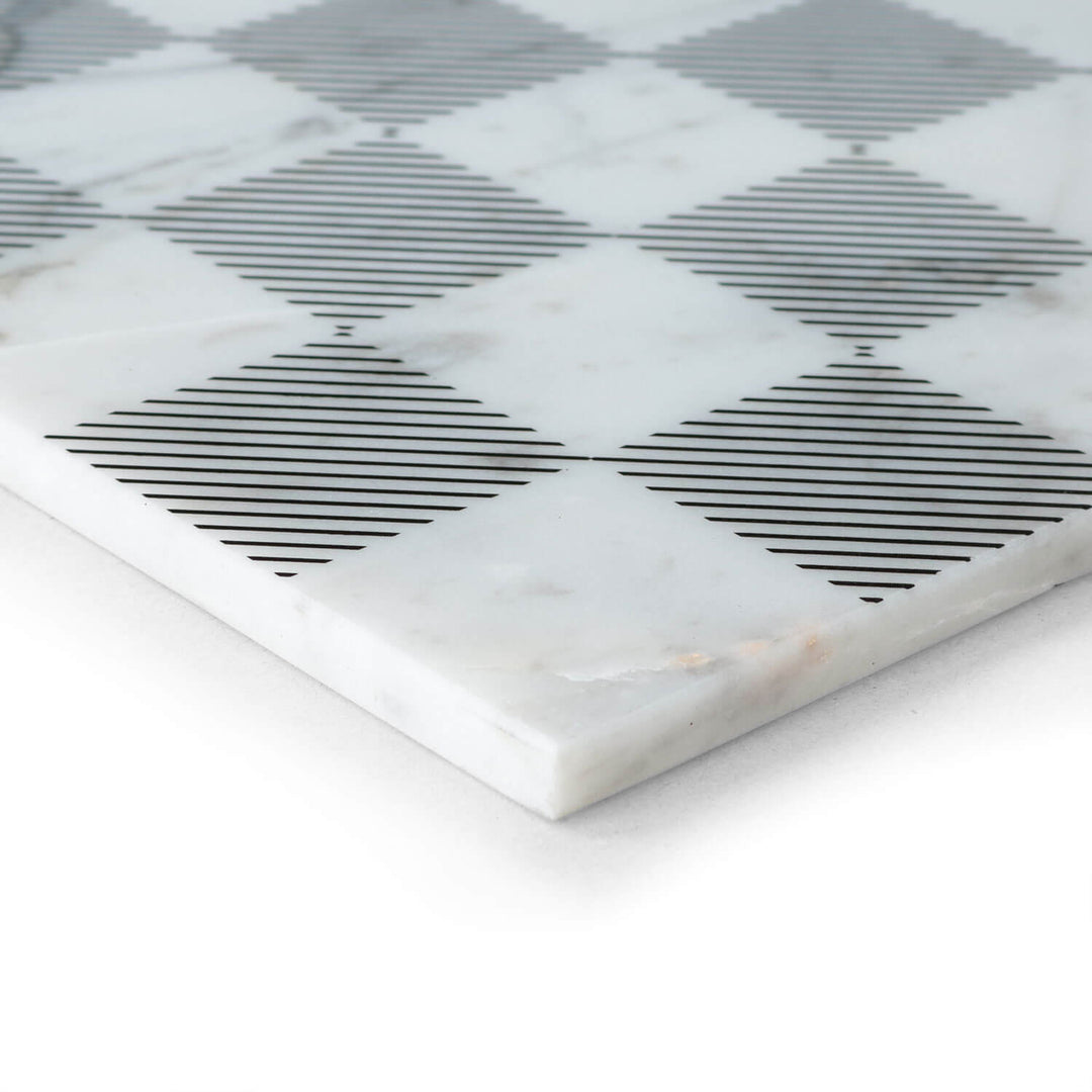 Skyline Chess Set, Los Angeles, Acrylic, Corner View, Marble Board
