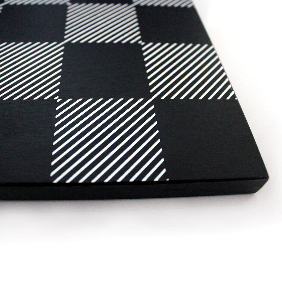 Skyline Chess Board, London, Wood, Corner View, Hatch Board